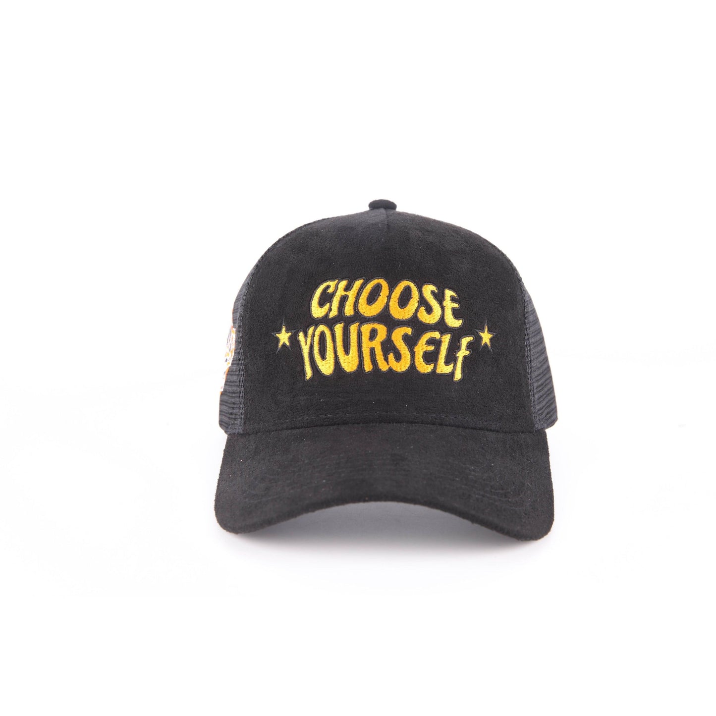 Choose Yourself Black Suede Trucker Hat